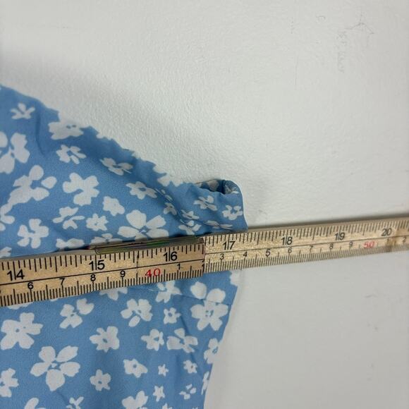 Princess Polly Caesura Dress Blue Floral Wrap Skirt Size 12 NWT- Feminine Girly - Picture 9 of 11